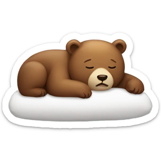 sleepy bear sticker