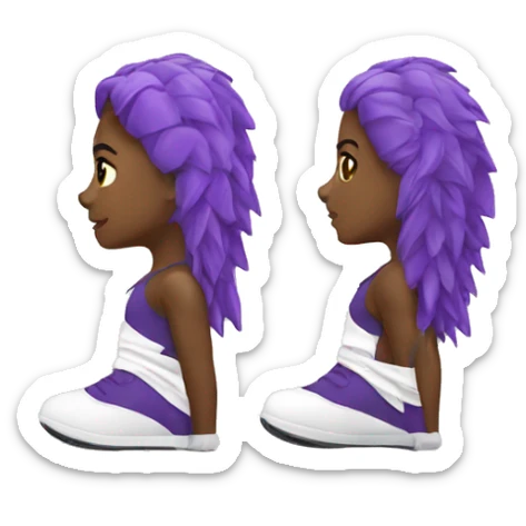 Girl track spikes  sticker