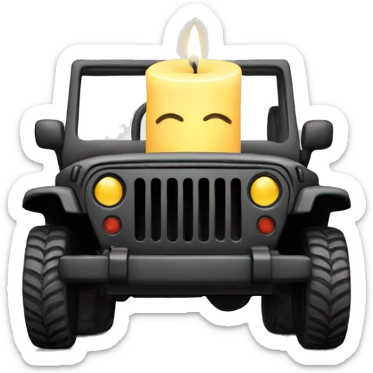 Jeep candle sticker