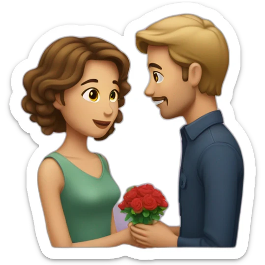 Une femme et un homme qui fond l’amour sticker