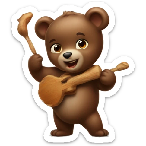 A playful and brazen baby bear.
Bringing wood and liking meat.
My hobbies are disturbing my grandfather, dancing while listening to music, and holding a surprise event. sticker