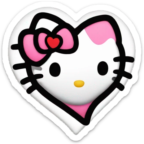 Hello kitty heart sticker