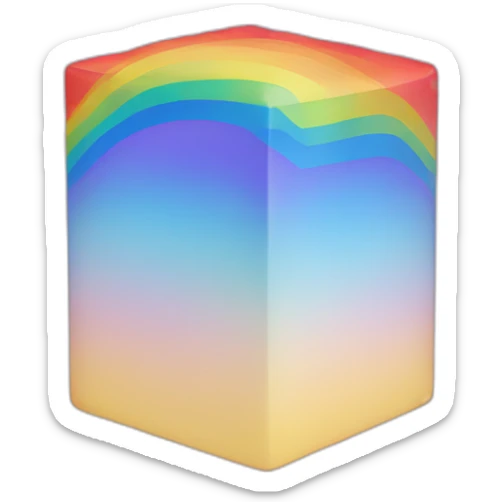 cube rainbow sticker