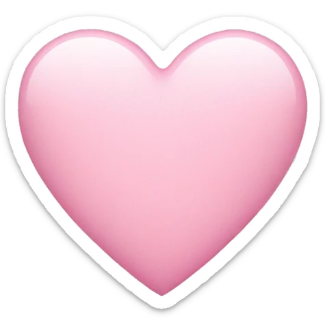 Light pink heart sticker