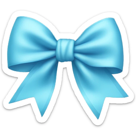 Light blue bow sticker