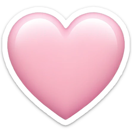 baby pink heart sticker
