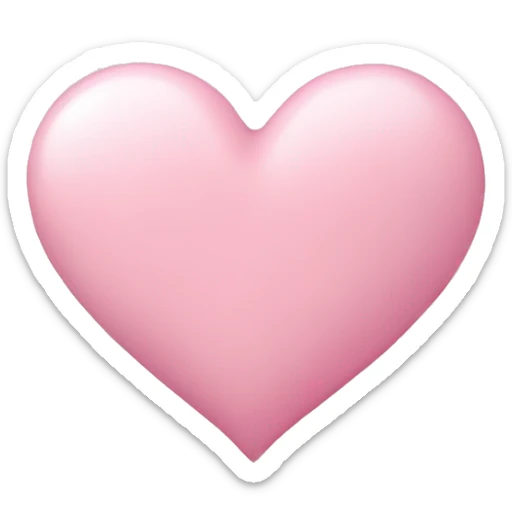 Pastel pink heart  sticker