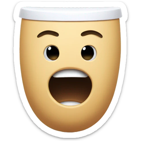 A toilet with a face and neck sticking out of the hole saying: brr skibidi dop sticker