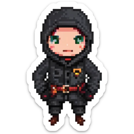 burglar character sticker