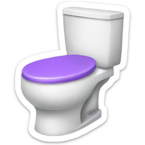 Purple toilet sticker