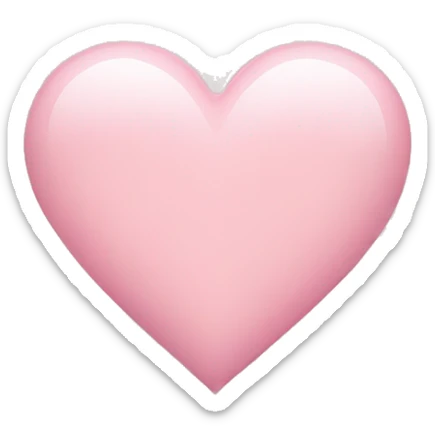 Light pink heart  sticker