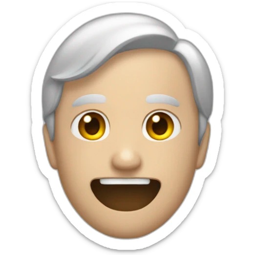 Une personne chauve sur une autre personne chauve avec un œuf sticker