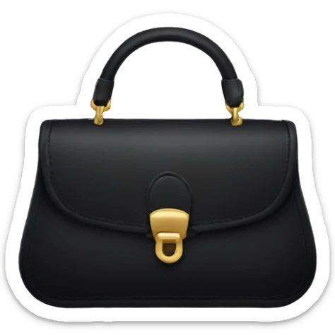 fancy black shoulder bag sticker