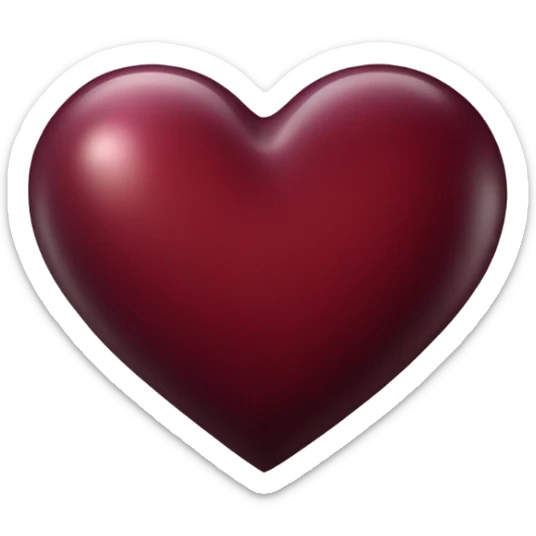 dark red heart sticker
