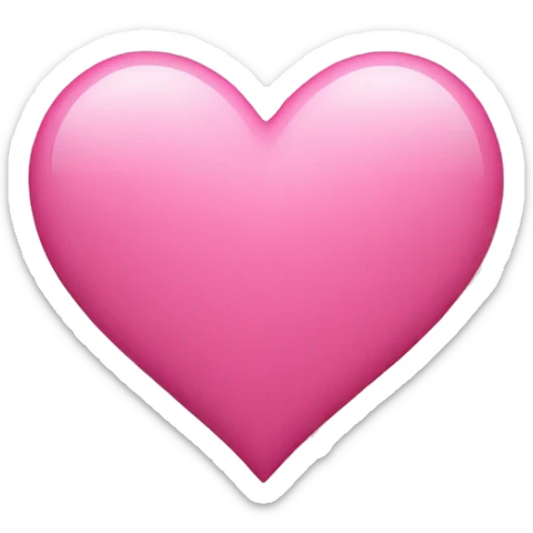 Pink heart sticker