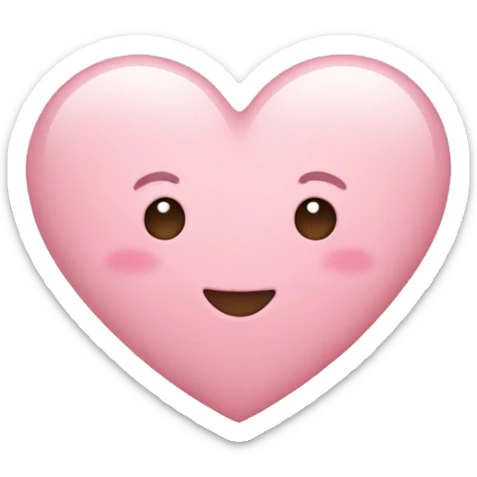 Light pink heart sticker