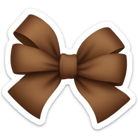 Brown bow sticker