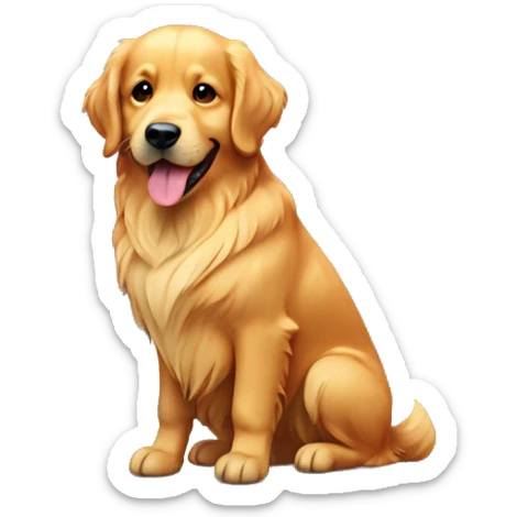 golden retriever dog sticker