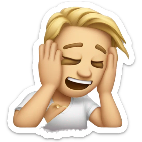 Facepalm laugh sticker