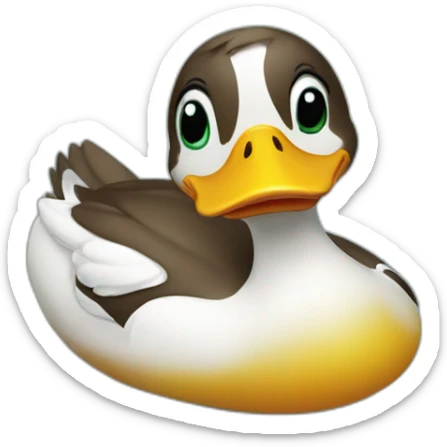 duck at slide sticker