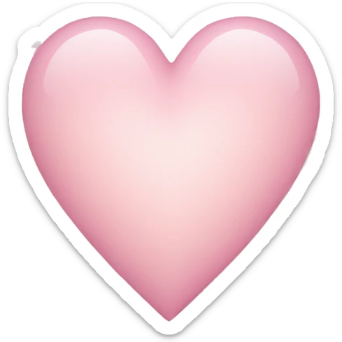 light pink heart  sticker