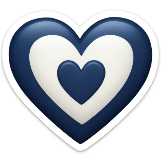 navy blue heart sticker