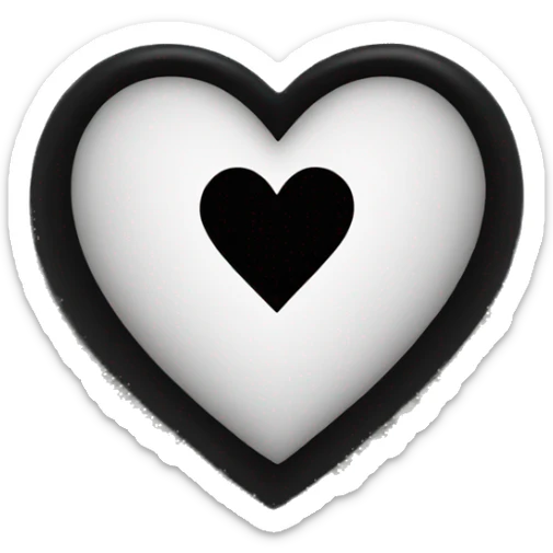 black heart sticker
