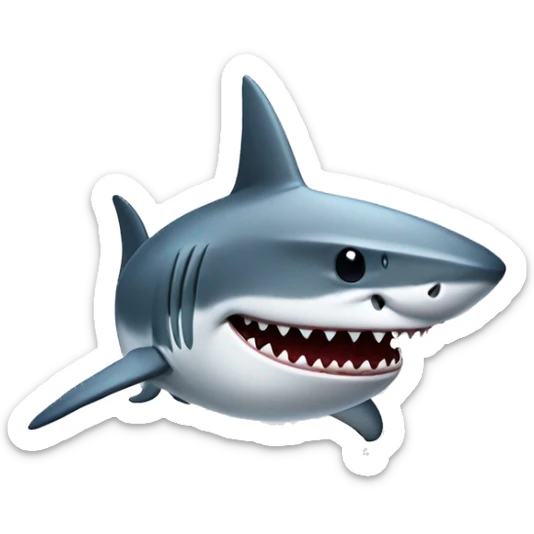 Shark with a top hat sticker