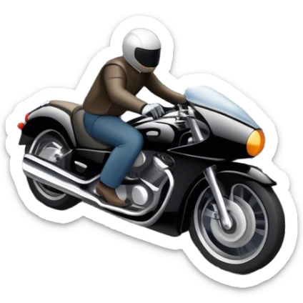 An icon showing a motorcycle and a car speeding through a winding road, with the car’s sleek silhouette blending into the curve of the road while the motorcycle zips past. The scene should capture the thrill of the ride, the freedom of the open road. transparent background. sticker