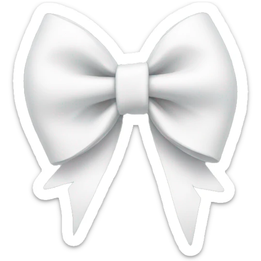 White bow sticker