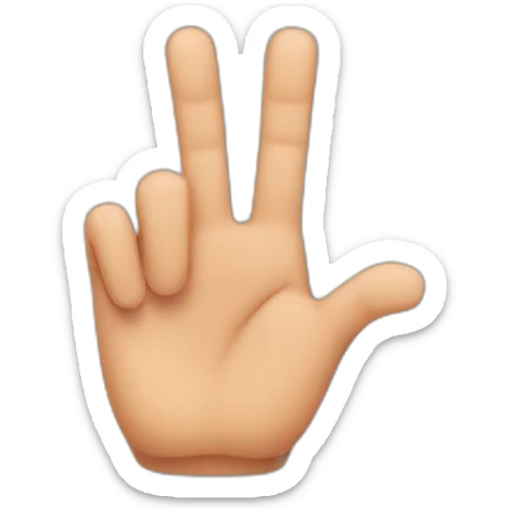 hand two fingers sticker