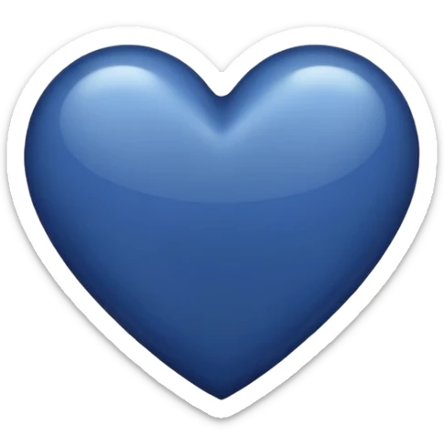Navy blue heart sticker