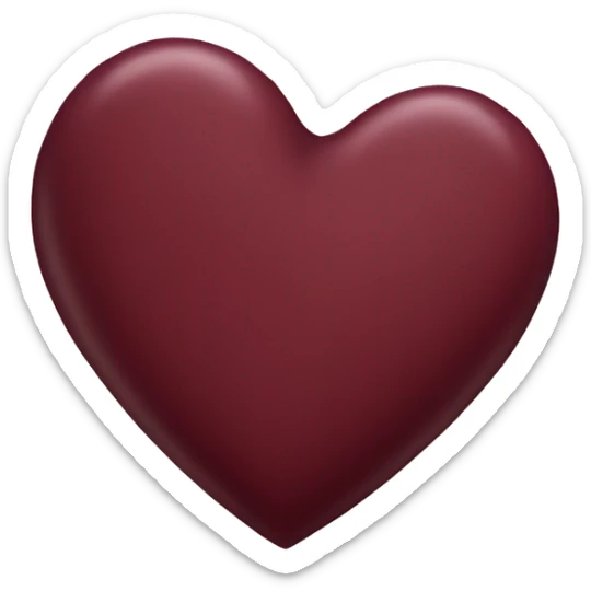 maroon heart sticker