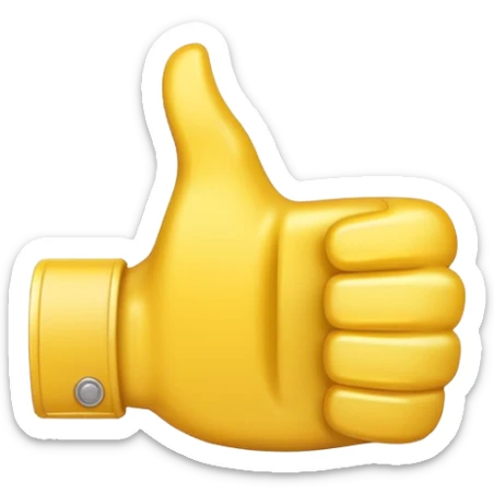 I want a thumbs up emoji with a smaller thumbs up emoji in the bottom right corner sticker