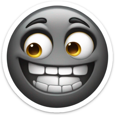 a funny emoji of a rock (not a person, like A rock) with a hand drawn smiley face sticker