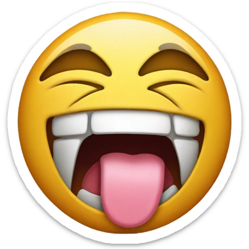 emoji face with tongue sticking out side of mouth  sticker