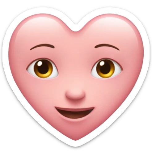 Baby pink heart shape sticker
