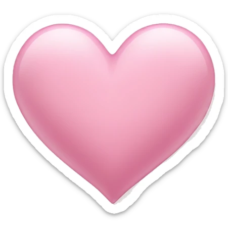Light pink heart sticker