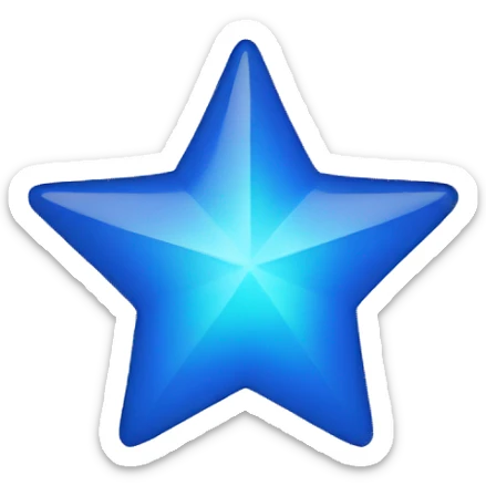 Blue star sticker