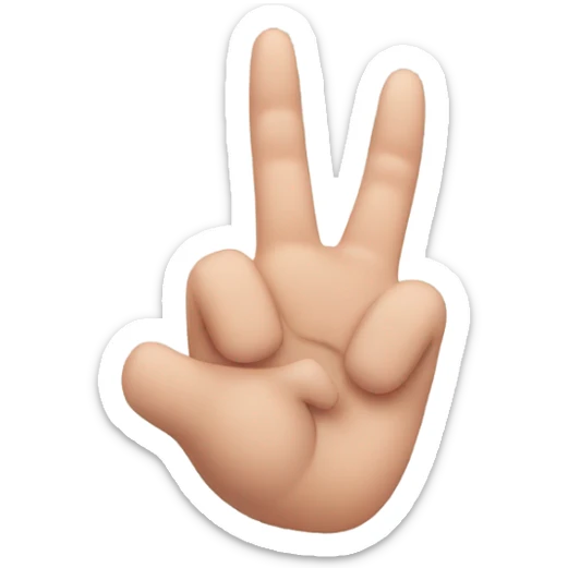 a hand that shows The sign of the horns(with thumb, index and pinky fingers)  sticker