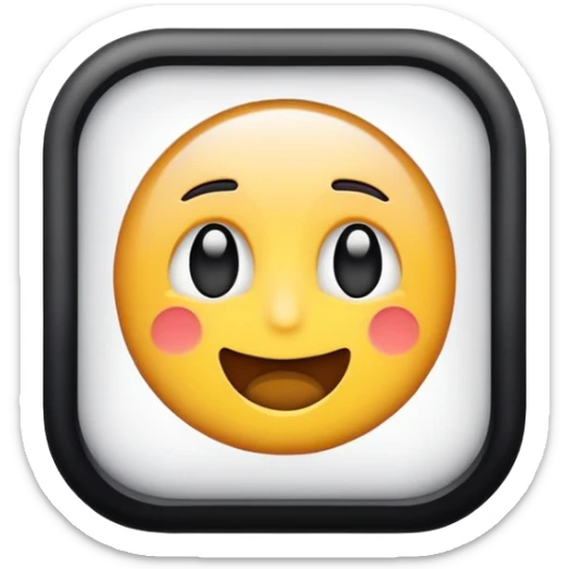 Wygeneruj emoji ogłoszenia. Kółko z obramowaniem - kolor obramowania czarny. W środku kółka znak ogłoszenia  sticker