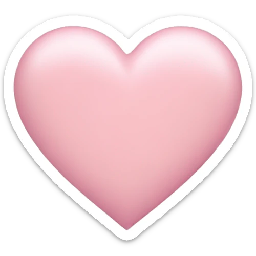 Pastel pink heart sticker