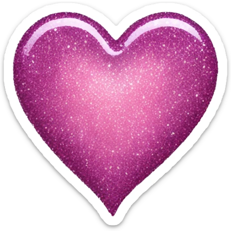glitter heart sticker