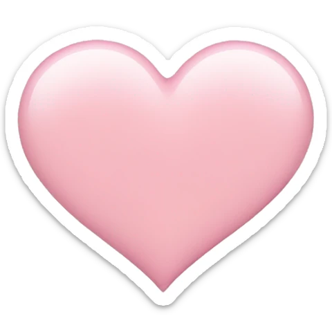 light pink heart sticker