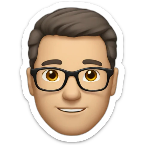Sexy-Caucasian-Dad-dark brown-hair-dark-brown-eyes-glasses-straight-nose sticker