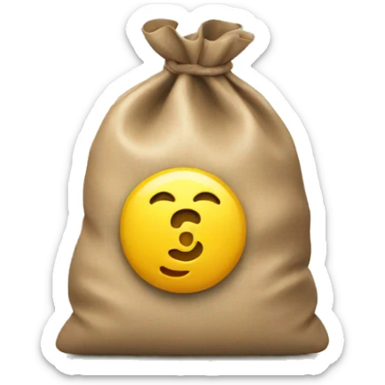 a bag with money sticker