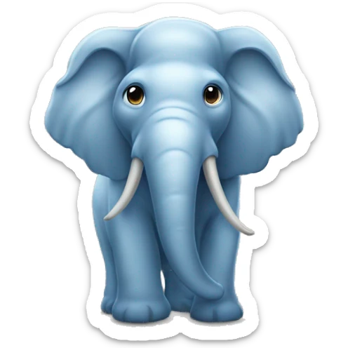 un mamut de la era de hielo peludo con una camiseta  sticker