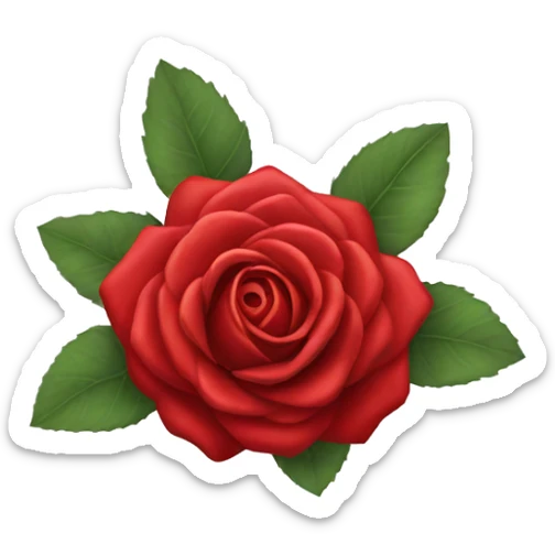 red rose sticker