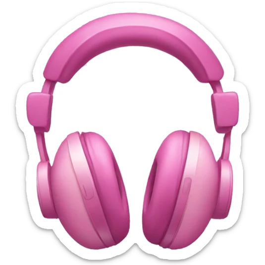 Pink headphones  sticker