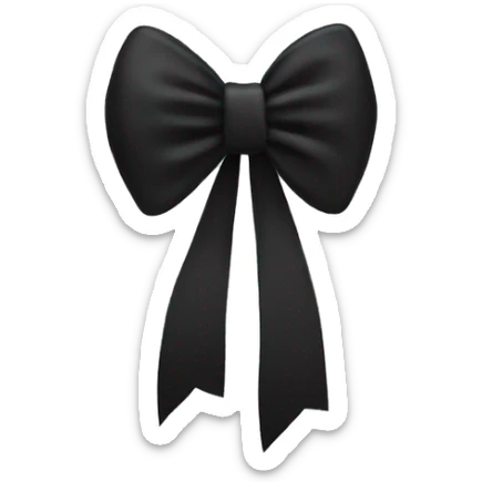 A black bow sticker